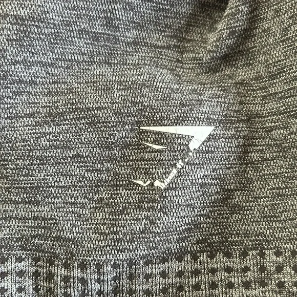 Gymshark Space Dye Gray Seamless Cropped Leggings w/ Zipped Pocket, Size M - Picture 4 of 4